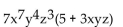 <strong>Factor the GCF from each term in the expression. </strong> A) B) C) D)