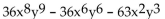 <strong>Factor the GCF from each term in the expression. </strong> A) B) C) No common factor D)