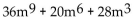 <strong>Factor the GCF from each term in the expression. </strong> A) B) C) D)