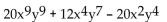 <strong>Factor the GCF from each term in the expression. </strong> A) B) C) D) )