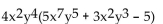 <strong>Factor the GCF from each term in the expression. </strong> A) B) C) D) )