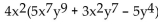 <strong>Factor the GCF from each term in the expression. </strong> A) B) C) D) )