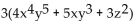 <strong>Factor the GCF from each term in the expression. </strong> A) B) C) D) No common factor
