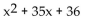 <strong>Factor the polynomial. If the polynomial is prime, so state. </strong> A) (x - 12)(x + 3) B) (x + 36)(x - 1) C) (x + 12)(x - 3) D) prime