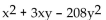 <strong>Factor the polynomial. If the polynomial is prime, so state. </strong> A) (x - 16y)(x + y) B) (x + 16y)(x - 13y) C) (x - 16y)(x + 13y) D) prime
