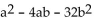 <strong>Factor the polynomial. If the polynomial is prime, so state. </strong> A) (a + 4b)(a - 8b) B) (a - 4b)(a + b) C) (a - 4b)(a + 8b) D) prime