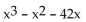 <strong>Factor completely. If the polynomial is prime, so state. </strong> A) x(x + 6)(x - 7) B) C) x(x + 7)(x - 6) D) prime