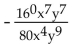 <strong>Simplify. </strong> A) B) C) D) - x3 5y2