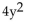 <strong>Write an expression for the total area of the figure(s) shown. y</strong> A) B) C) 4 D)