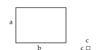 <strong>Write an expression for the total area of the figure(s) shown. </strong> A) ab + 2c B) C) ab + c D) abc