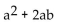 <strong>Write an expression for the total area of the figure(s) shown. </strong> A) B) C) D)