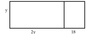 <strong>Write an expression for the total area of the figure(s) shown. </strong> A) B) C) 54y D)
