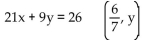 <strong>Find the value of the missing coordinate that makes the ordered pair a solution to the equation. </strong> A) B) C) D)