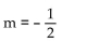 <strong>By observing the vertical and horizontal change of the line between the two points indicated, determine the slope of the line. </strong> A) B) m = -2 C) D) m = 2