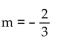 <strong>By observing the vertical and horizontal change of the line between the two points indicated, determine the slope of the line. </strong> A) B) C) m = - 6 D)