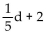 <strong>Express the statement as an algebraic expression. Two kilometers less than the distance, d</strong> A) B) C) D)