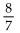 <strong>Find the reciprocal. </strong> A) B) 8 C) D)