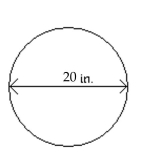 Determine the area or volume as indicated. Use 3.14 for π when necessary. -  Find the area.