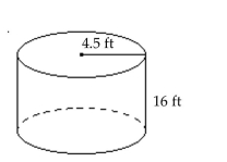 Determine the area or volume as indicated. Use 3.14 for π when necessary. -  Find the volume.