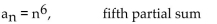 <strong>For the given general term an, write an expression using ∑ to represent the indicated partial sum. </strong> A) B) C) D)