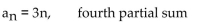 <strong>For the given general term an, write an expression using ∑ to represent the indicated partial sum. </strong> A) B) C) D)
