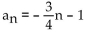 <strong>Write the expression for the general (or nth) term, an, of the arithmetic sequence. </strong> A) B) C) D)