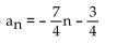 <strong>Write the expression for the general (or nth) term, an, of the arithmetic sequence. </strong> A) B) C) D)