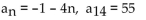 <strong>Write the expression for the general (or nth) term, an, of the arithmetic sequence. Then, find the indicated term of the arithmetic sequence. </strong> A) B) C) D)