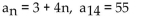<strong>Write the expression for the general (or nth) term, an, of the arithmetic sequence. Then, find the indicated term of the arithmetic sequence. </strong> A) B) C) D)