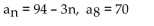 <strong>Write the expression for the general (or nth) term, an, of the arithmetic sequence. Then, find the indicated term of the arithmetic sequence. </strong> A) B) C) D)