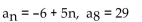 <strong>Write the expression for the general (or nth) term, an, of the arithmetic sequence. Then, find the indicated term of the arithmetic sequence. </strong> A) B) C) D)