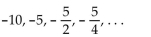 Find the sum of the terms in the geometric sequence. - 