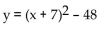 <strong>Write the equation in the form </strong> A) y = (x + 7)2 + 50 B) C) D)