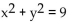 <strong>Write the equation of the circle with the given center and radius. Center (0, 0),radius 9</strong> A) B) C) D)