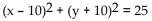 <strong>Write the equation of the circle with the given center and radius. Center (-10, 10), radius </strong> A) B) C) D)