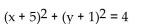 <strong>Write the equation of the circle. Assume the radius is a whole number. </strong> A) B) C) D)