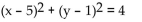 <strong>Write the equation of the circle. Assume the radius is a whole number. </strong> A) B) C) D)