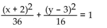 <strong>Solve the problem. Find the equation of the ellipse, if (-8, -3) and (4, -3) are the endpoints of the major axis and (-2, -7) and (-2, 1) are the endpoints of the minor axis.</strong> A) B) C) D)