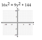 <strong>Write the equation in standard form (if necessary) and determine the equations of the asymptotes. Then graph the equation. </strong> A) B) C) D)
