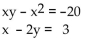 Find all real solutions to the system of equations using the substitution method. -