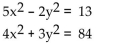 Find all real solutions to the system of equations using the addition method. -