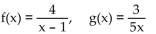 For the given functions f and g , find the indicated composition. -