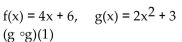 For the given functions f and g , find the indicated value. -