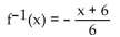 <strong>Determine whether the given function is one-to-one. If it is one-to-one, find its inverse function. f(x) = 6x + 6</strong> A) B) C) D) not a one-to-one function