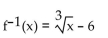 <strong>Determine whether the given function is one-to-one. If it is one-to-one, find its inverse function. f(x) = x3 + 6</strong> A) B) C) D) not a one-to-one function