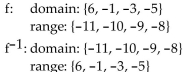 <strong>For the given function, find the domain and range of both f(x) and f-1(x). {(6, -11), (-1, -10), (-3, -9), (-5, -8)}</strong> A) B) C) D)
