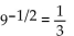 Write the equation in logarithmic form. -9  