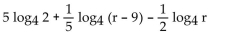 Write as a logarithm of a single expression. - 