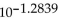 Find the power of 10. Round answers to six decimal places. -1