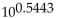 Find the power of 10. Round answers to six decimal places. -